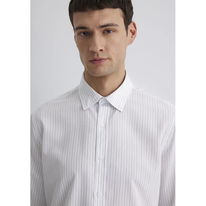 Mavi 0211566-70096 Çizgili Beyaz Gömlek