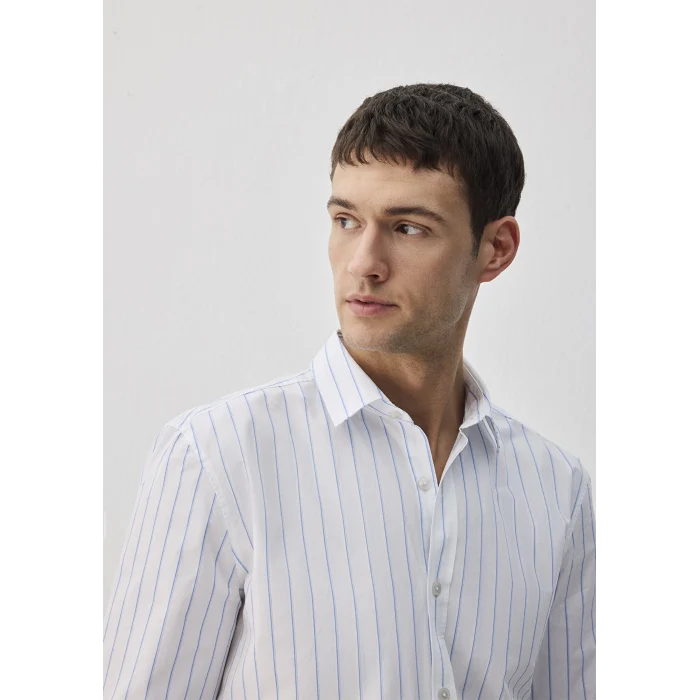 Mavi 0211426-70840 Mavi Çizgili Beyaz Gömlek