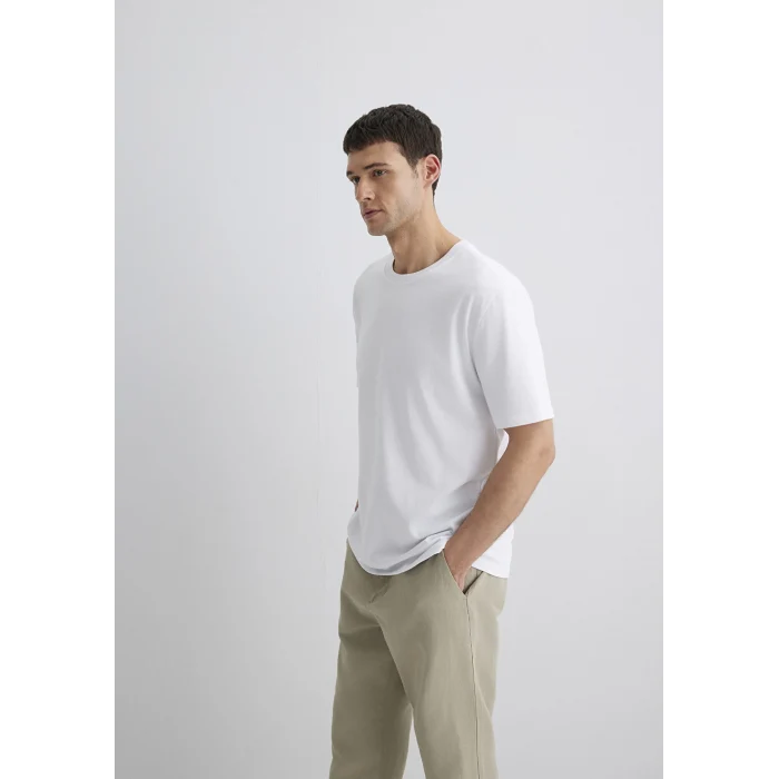 Mavi 0611596-620 Bisiklet Yaka Beyaz Basic Tişört