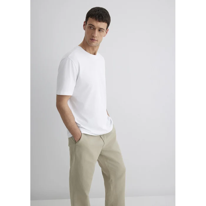 Mavi 0611596-620 Bisiklet Yaka Beyaz Basic Tişört