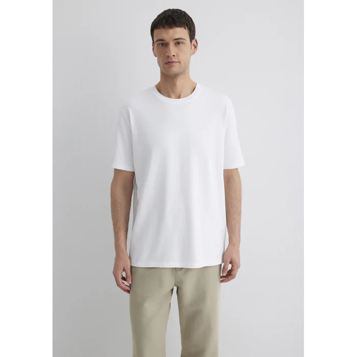 Mavi 0611596-620 Bisiklet Yaka Beyaz Basic Tişört