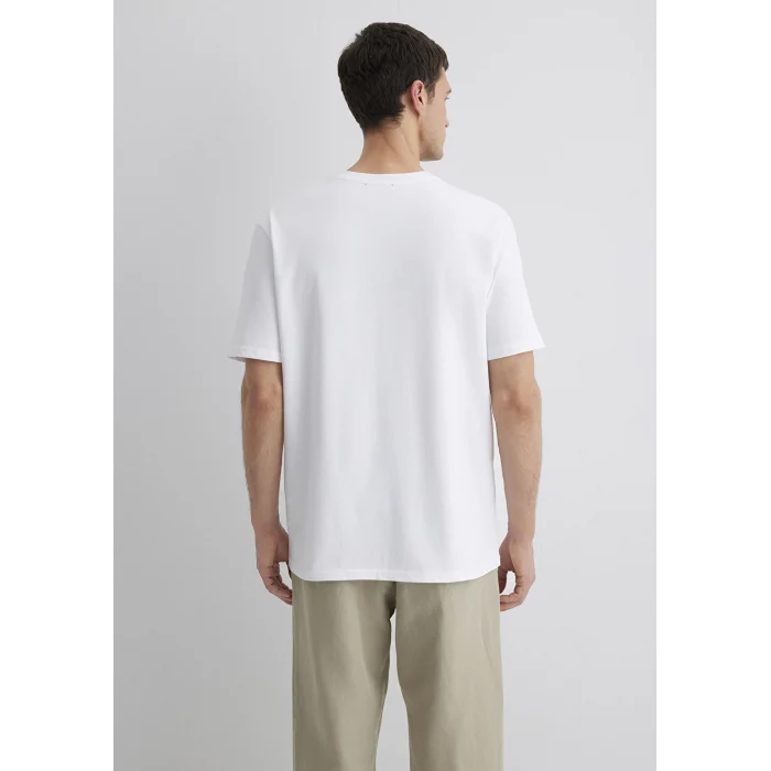 Mavi 0611596-620 Bisiklet Yaka Beyaz Basic Tişört