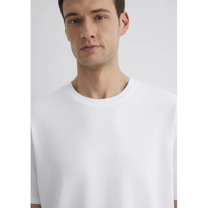 Mavi 0611596-620 Bisiklet Yaka Beyaz Basic Tişört