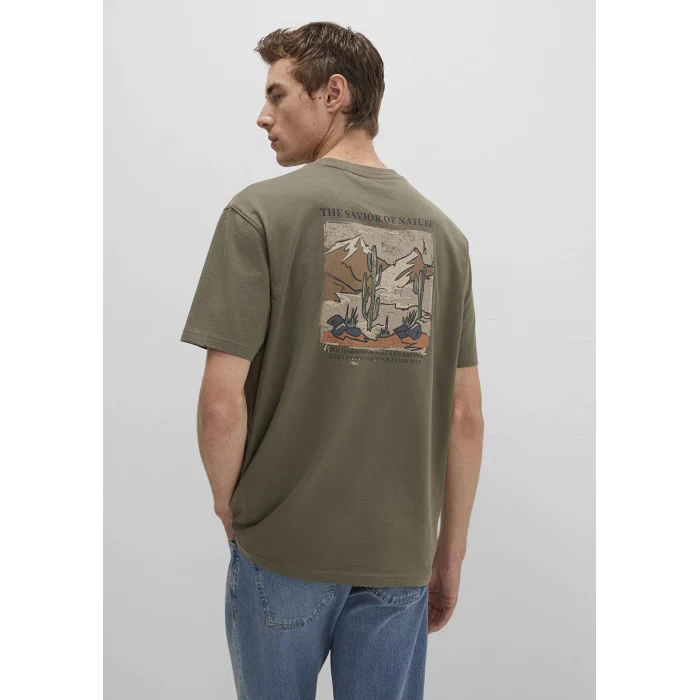 Mavi 0612822-70377 Baskılı Haki Tişört