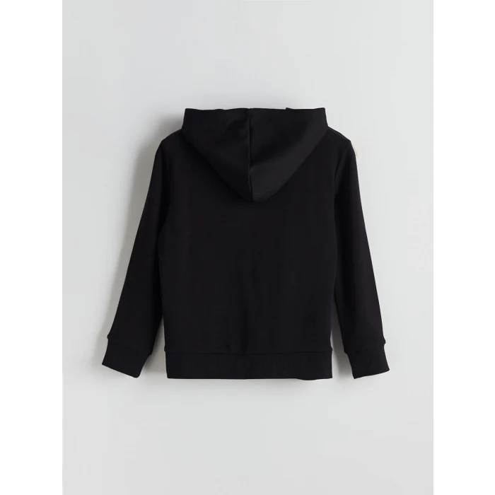 LCW Kids Siyah Kapüşonlu Kız Çocuk Eşofman Takım