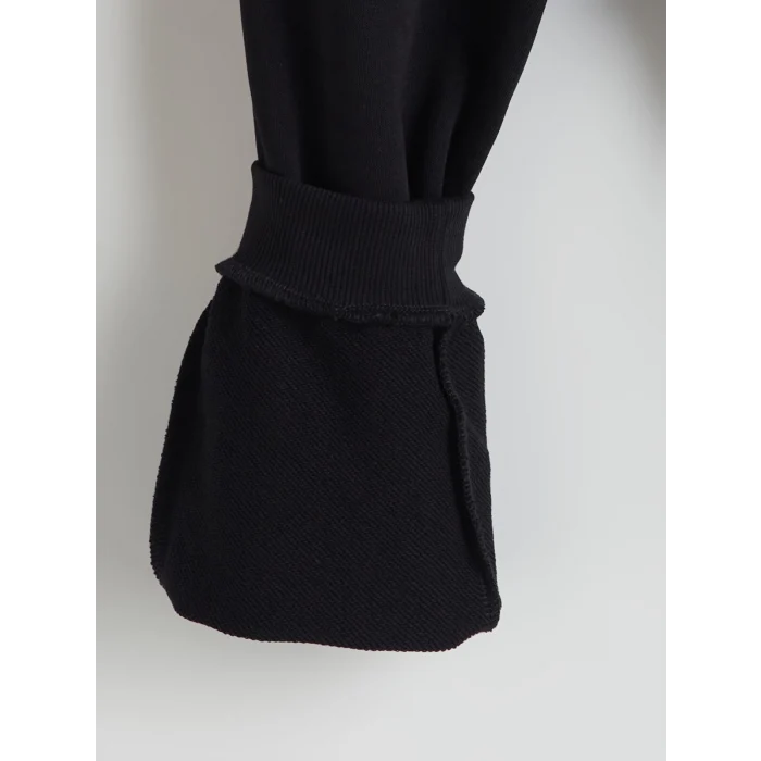 LCW Kids Siyah Kapüşonlu Kız Çocuk Eşofman Takım