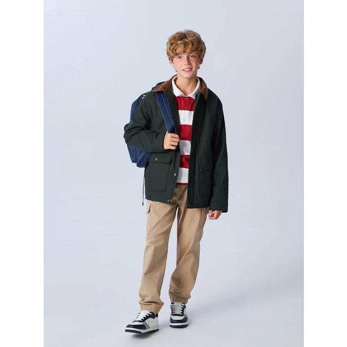 LCW Kids Bej Beli Lastikli Erkek Çocuk Kargo Jogger Pantolon