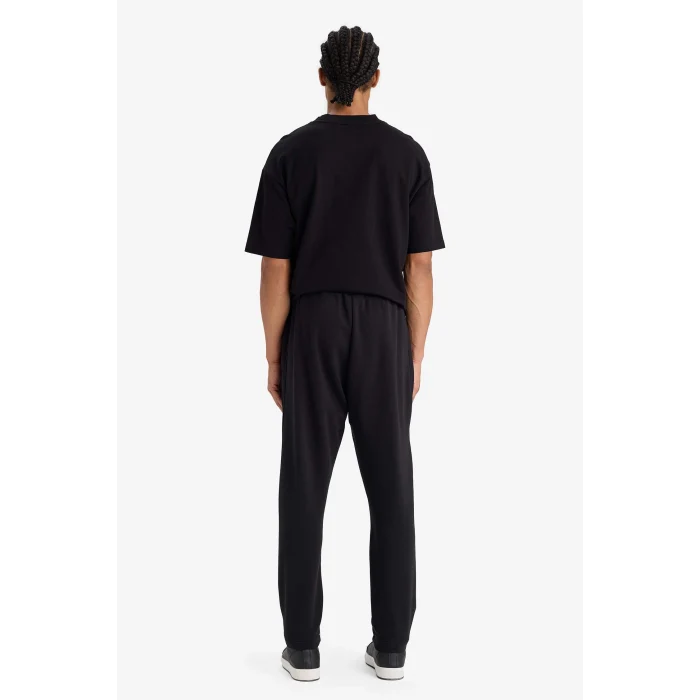 Defacto D6561 Siyah DeFactoFit NBA Miami Heat Kalın Jogger Eşofman Altı Standart Fit Cepli Esnek Bantlı Paça