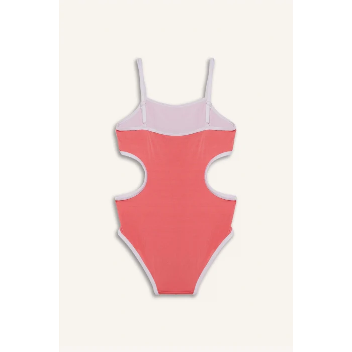 Defacto D9900 Turuncu Kız Çocuk Baskılı Mayo