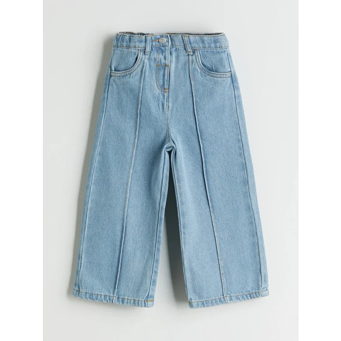 LCW Kids Mavi Beli Ayarlanabilir Kız Çocuk Jean Pantolon