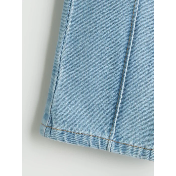 LCW Kids Mavi Beli Ayarlanabilir Kız Çocuk Jean Pantolon