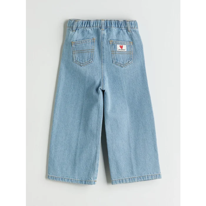 LCW Kids Mavi Beli Ayarlanabilir Kız Çocuk Jean Pantolon