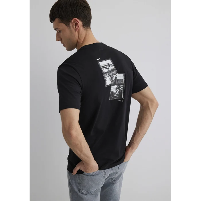 Mavi 0612674-900 Baskılı Siyah Tişört