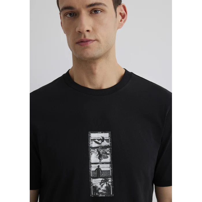 Mavi 0612674-900 Baskılı Siyah Tişört