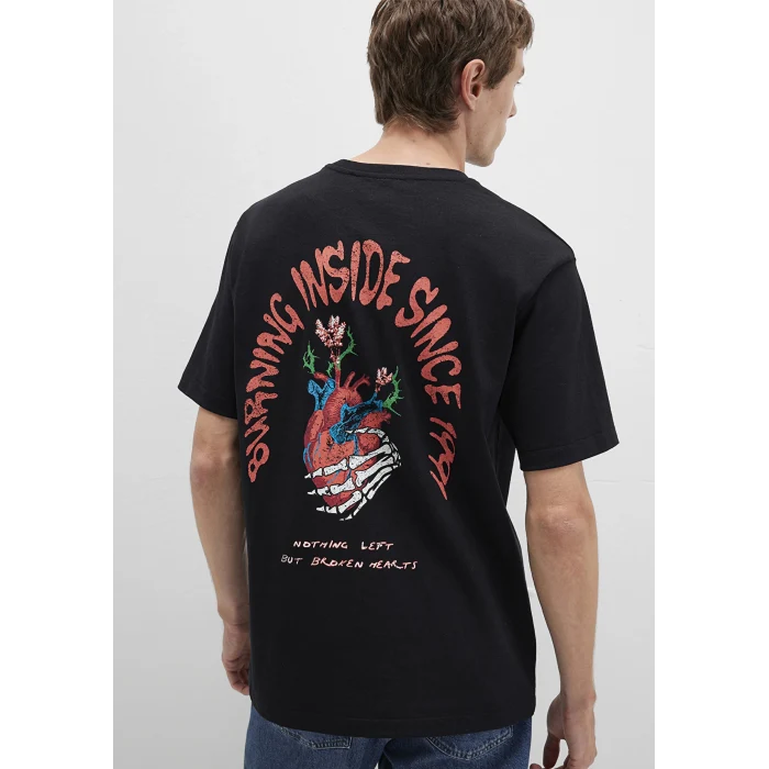 Mavi 0612931-900 Sırt Baskılı Siyah Tişört