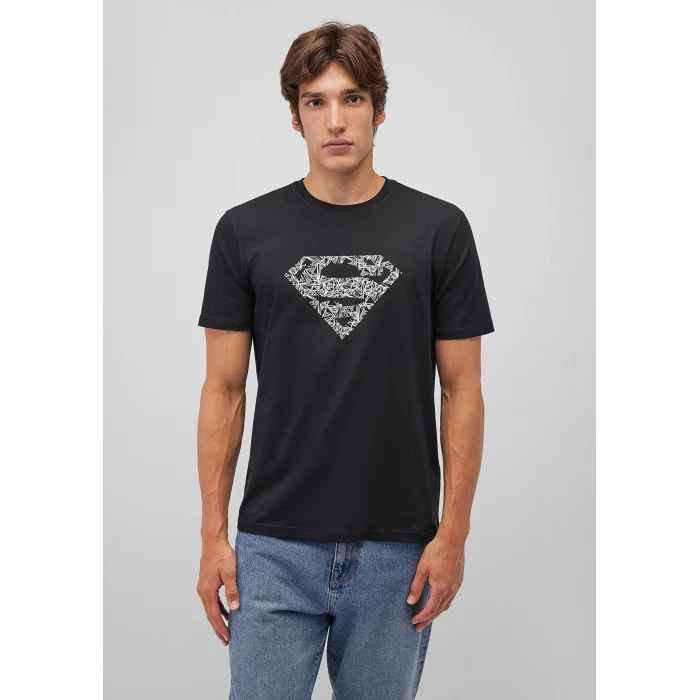 Mavi 0610494-900 Superman Baskılı Siyah Tişört