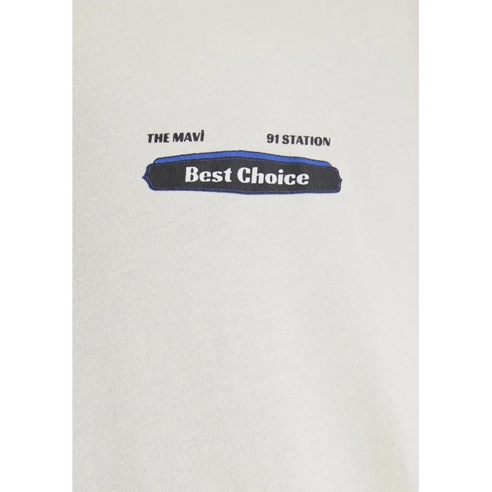 Mavi 0612606-86420 Best Choice Baskılı Ekru Tişört