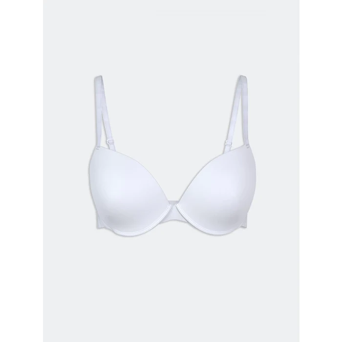 LCW DREAM Beyaz Balenli Dolgulu Düz Tişört Sütyen