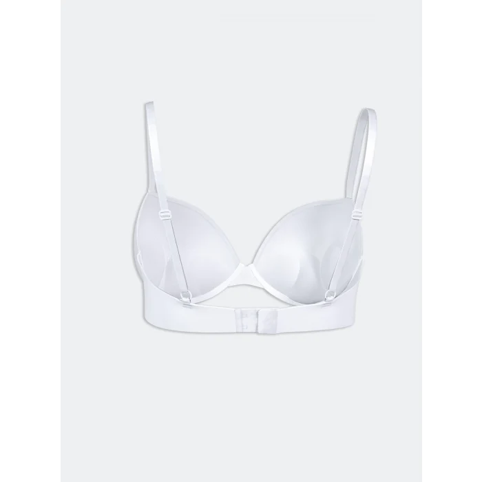 LCW DREAM Beyaz Balenli Dolgulu Düz Tişört Sütyen