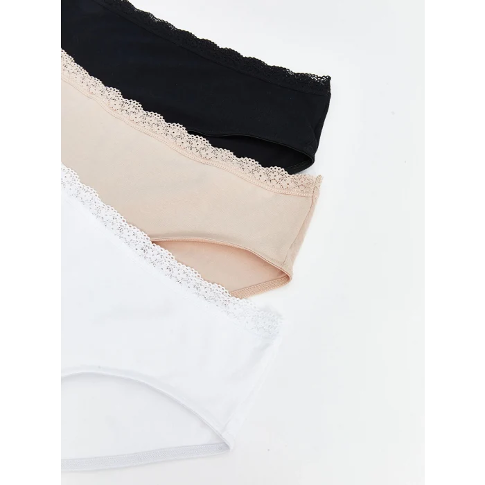 LCW DREAM Pembe Dantel Detaylı Hipster Külot 3lü Paket