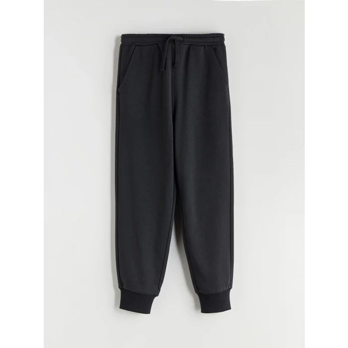 LCW Kids Antrasit Beli Lastikli Erkek Çocuk Kalın Jogger Eşofman Altı