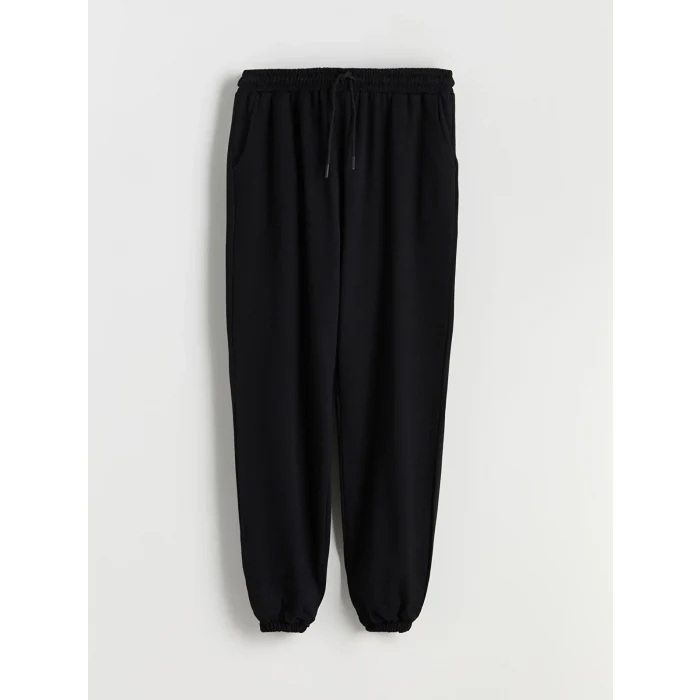 LCWAIKIKI Classic Siyah Beli Lastikli Kadın Jogger Eşofman Altı