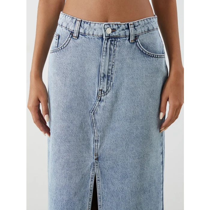 XSIDE Mavi Dar Fit Kadın Jean Etek