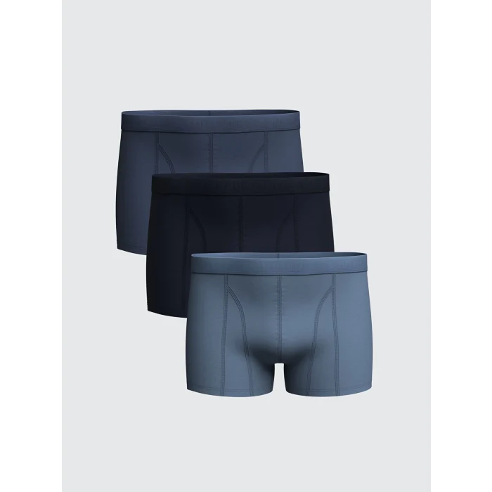 LC WAIKIKI Lacivert Standart Kalıp Pamuklu Esnek Erkek Boxer 3lü