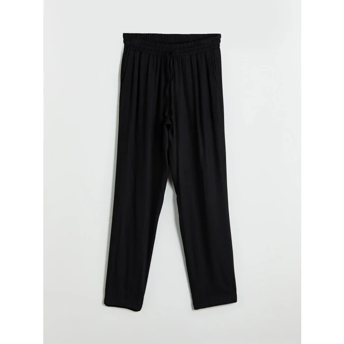 LCWAIKIKI Classic Siyah Beli Lastikli Havuç Kesim Kadın Pantolon