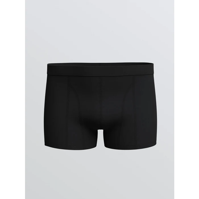 LC WAIKIKI Siyah Standart Kalıp Pamuklu Esnek Erkek Boxer 3lü