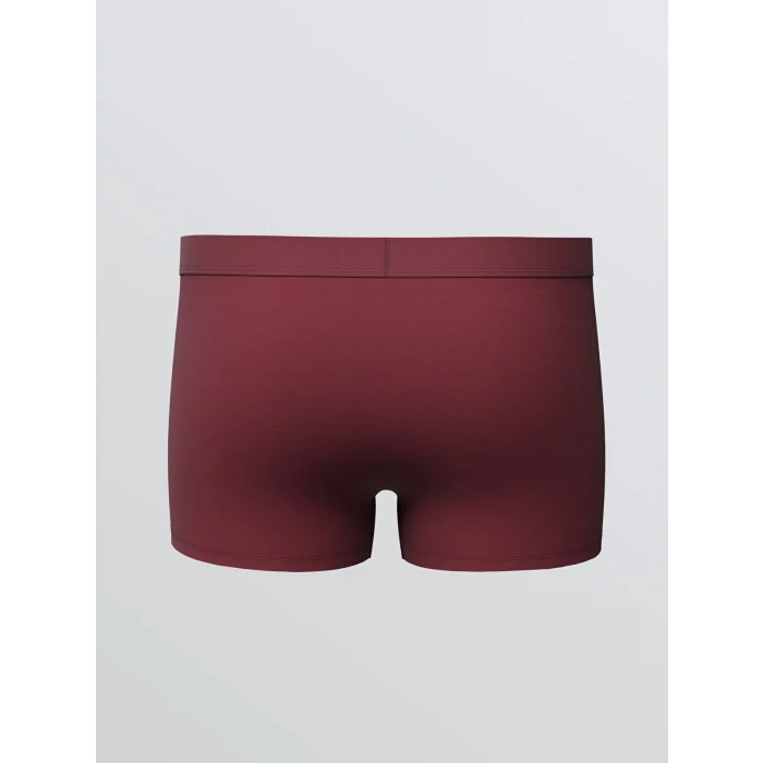 LC WAIKIKI Bordo Standart Kalıp Pamuklu Esnek Erkek Boxer 3lü