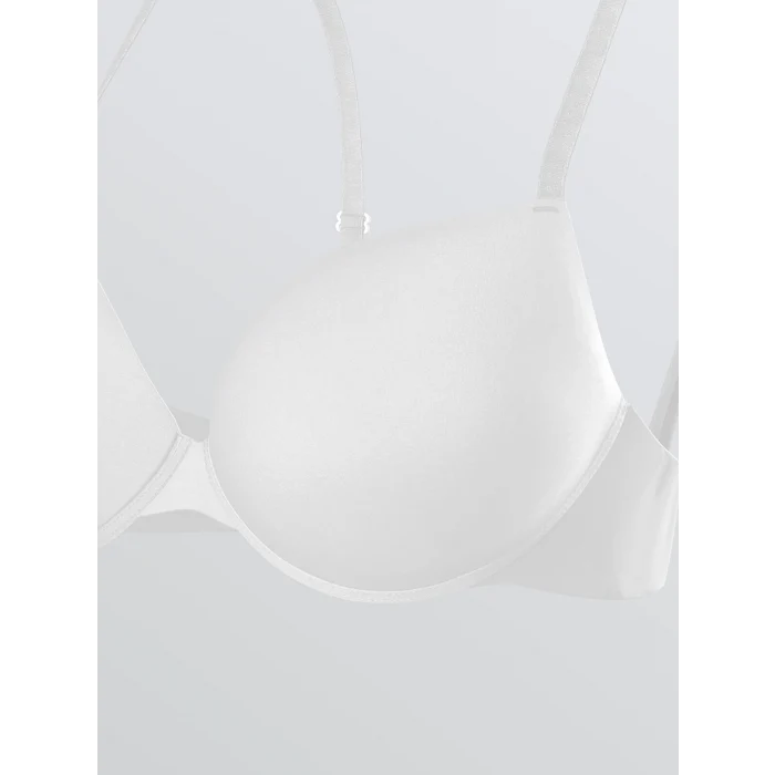 LCW DREAM Beyaz Balenli Dolgulu Düz Tişört Sütyen