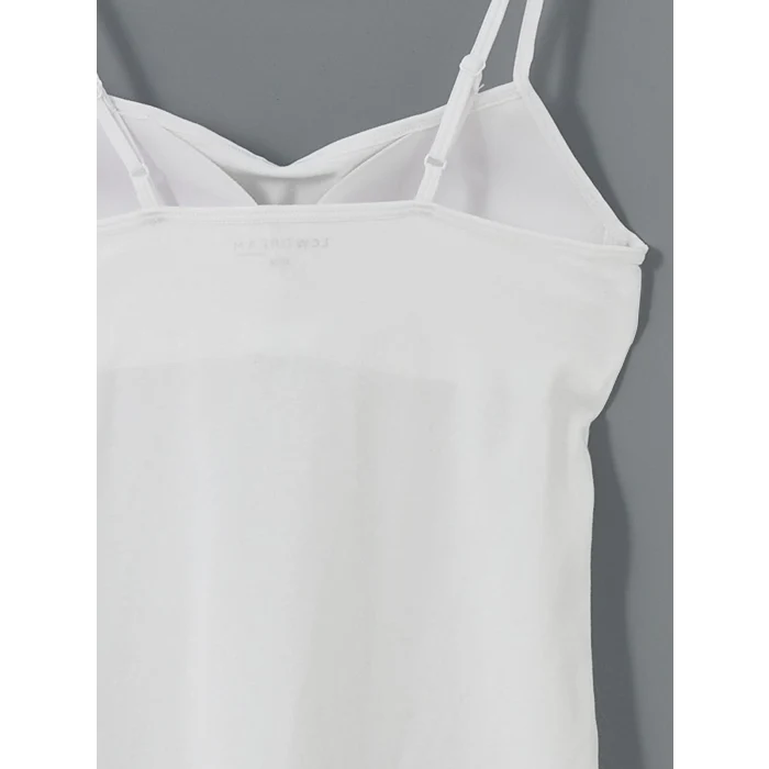 LCW DREAM Beyaz Kalp Yaka Askılı Kadın Kuplu Atlet