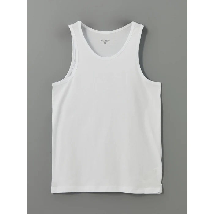 LC WAIKIKI Beyaz U Yaka Penye Erkek Atlet 2li