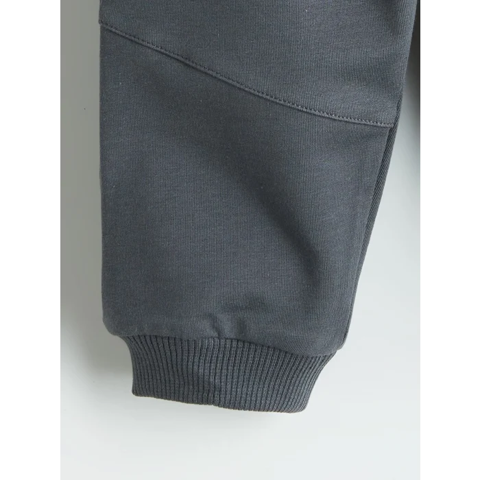 LC Waikiki Kahverengi Baskılı Erkek Bebek Tişört ve Pantolon 2li