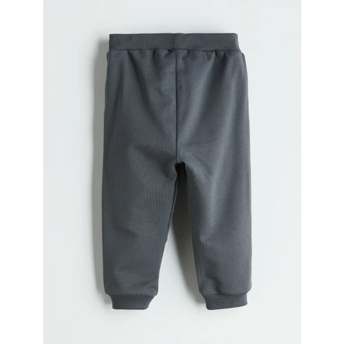 LC Waikiki Kahverengi Baskılı Erkek Bebek Tişört ve Pantolon 2li