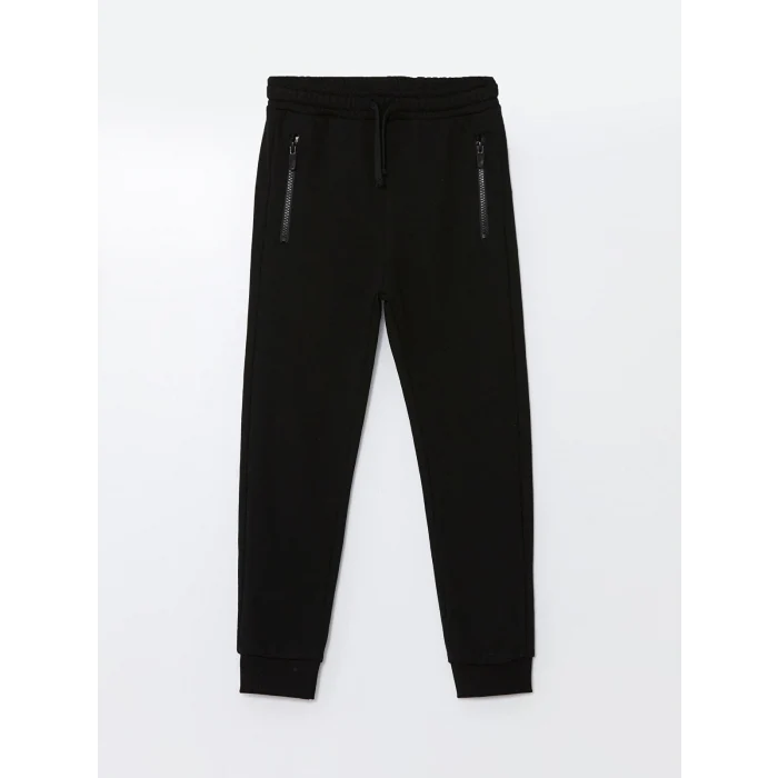 LCW Kids Siyah Beli Lastikli Erkek Çocuk Jogger Eşofman Altı