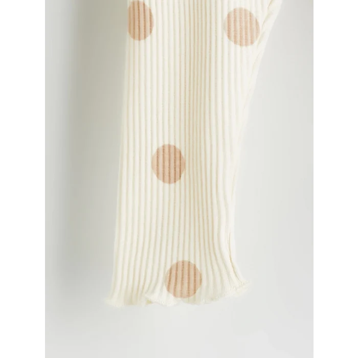 LCW Kids Bej Bisiklet Yaka Uzun Kollu Kız Bebek Sweatshirt ve Tayt 2li Takım