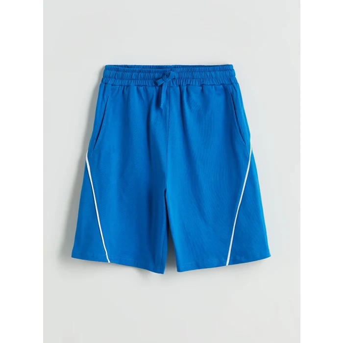 LCW Kids Mavi Beli Lastikli Erkek Çocuk Şort