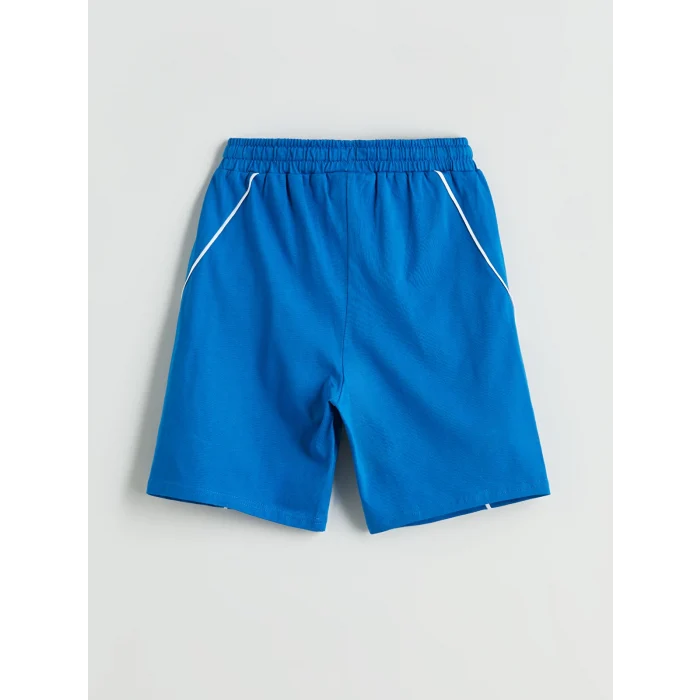 LCW Kids Mavi Beli Lastikli Erkek Çocuk Şort