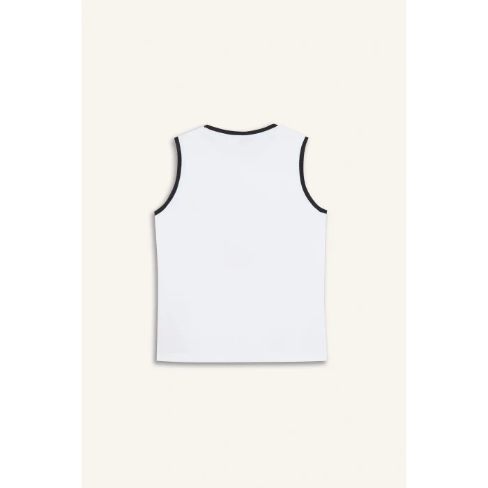 Defacto E4845 Beyaz Erkek Çocuk NBA Los Angeles Lakers Bisiklet Yaka Atlet