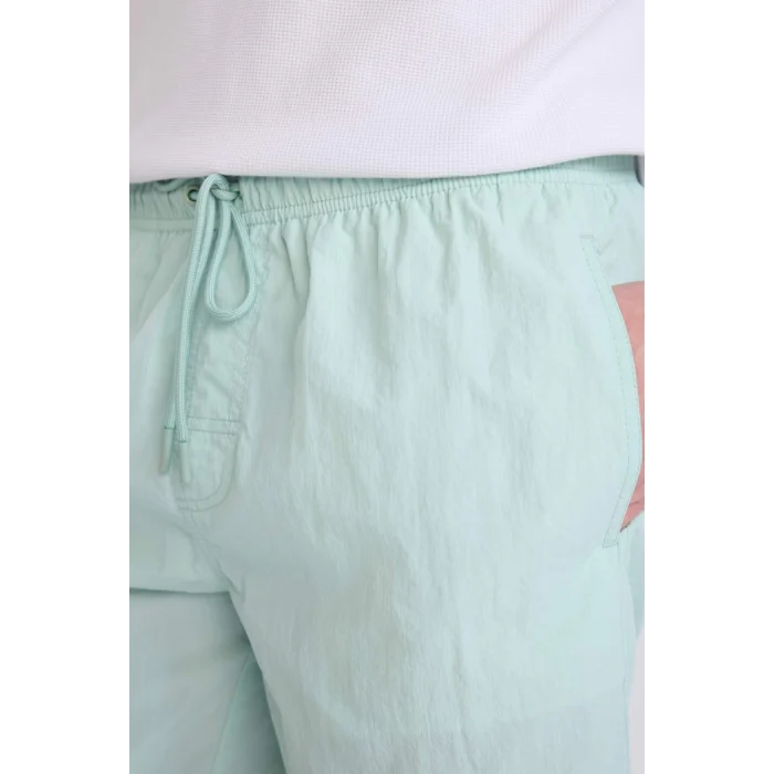 Defacto E0978 Turkuaz Regular Fit File Astarlı Diz Üstü Deniz Şortu