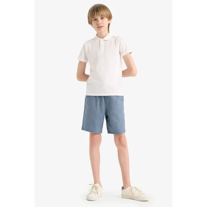 Defacto E3317 DENIM Erkek Çocuk Beli Lastikli Şort