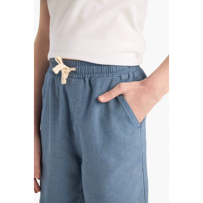 Defacto E3317 DENIM Erkek Çocuk Beli Lastikli Şort