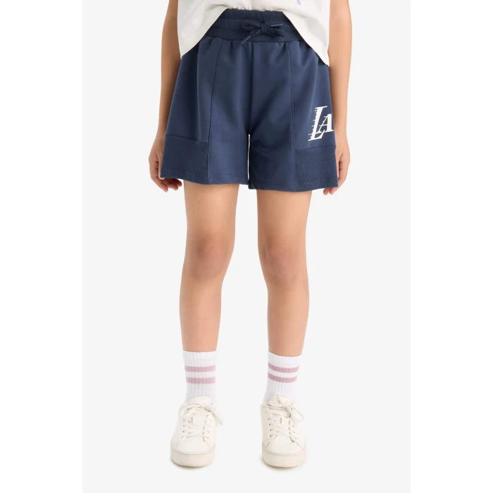 Defacto E6700 Lacivert Kız Çocuk NBA Los Angeles Lakers Şort