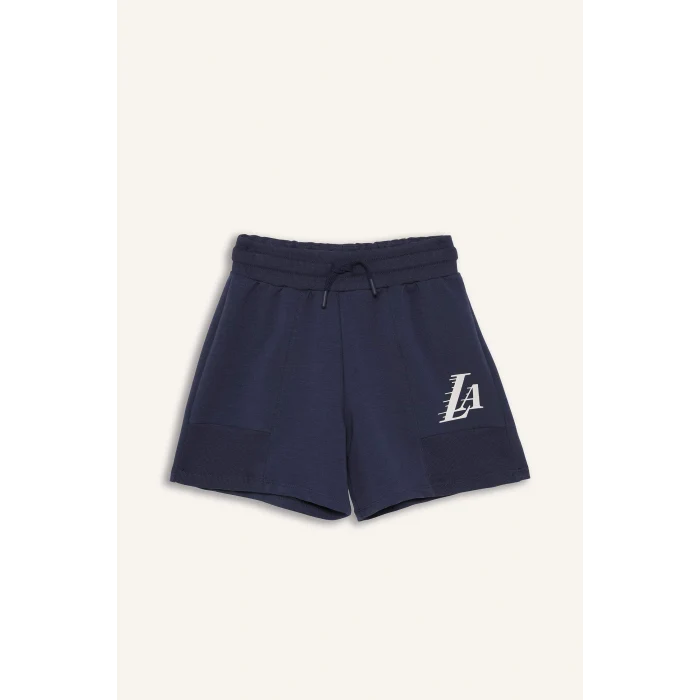 Defacto E6700 Lacivert Kız Çocuk NBA Los Angeles Lakers Şort