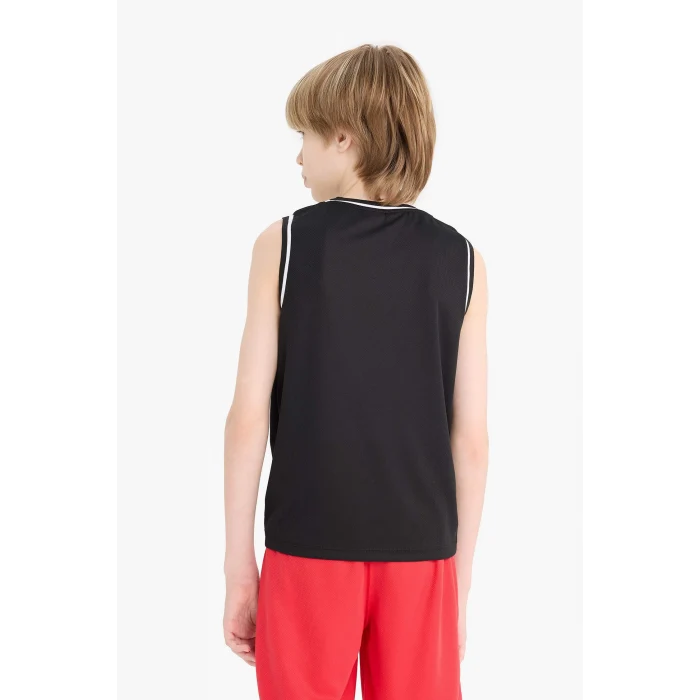 Defacto E4846 Siyah Erkek Çocuk NBA Chicago Bulls Bisiklet Yaka Atlet