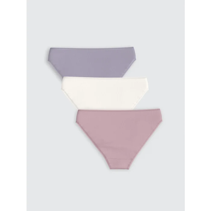 LCW DREAM Lila Düz Bikini Külot 3lü Paket