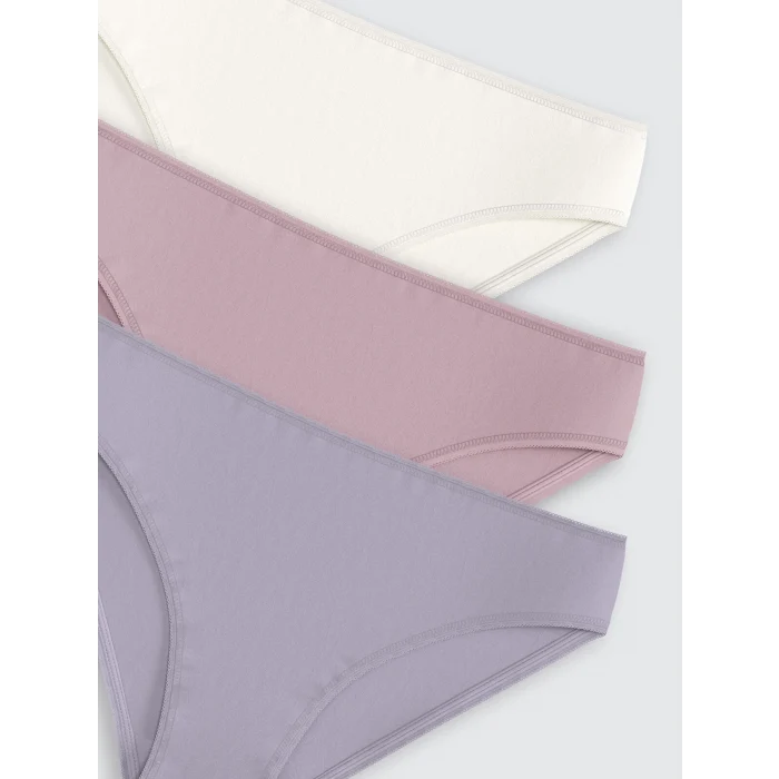 LCW DREAM Lila Düz Bikini Külot 3lü Paket