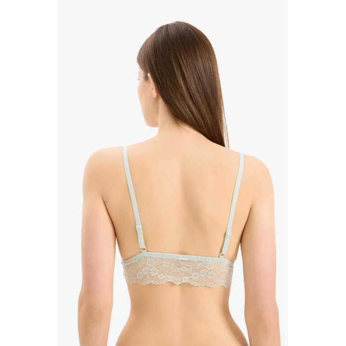 Defacto D7843 Yeşil Dantelli Kaplı Pedli Bralet-Fall in Love
